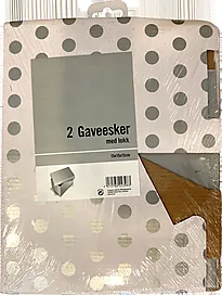 Gaveeske prikker m/lokk 2 pk sølv