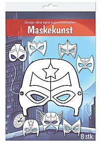 Maskekunst superhelter 8stk