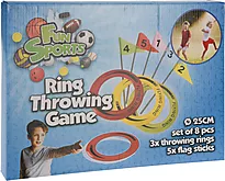 Ring kastespill m/5 flagg, 3 ringer