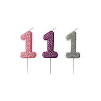 Kakelys 1 m/glitter rosa/lilla/sølv