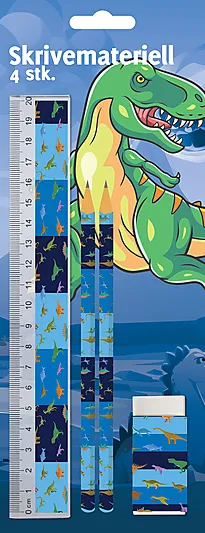 Skrivemateriell 4 pk Dinosaur