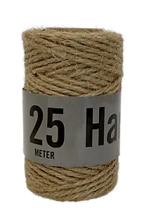 Hamp 25m rull natur