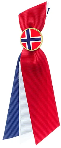 Sløyfe norsk flaggpin 13 cm