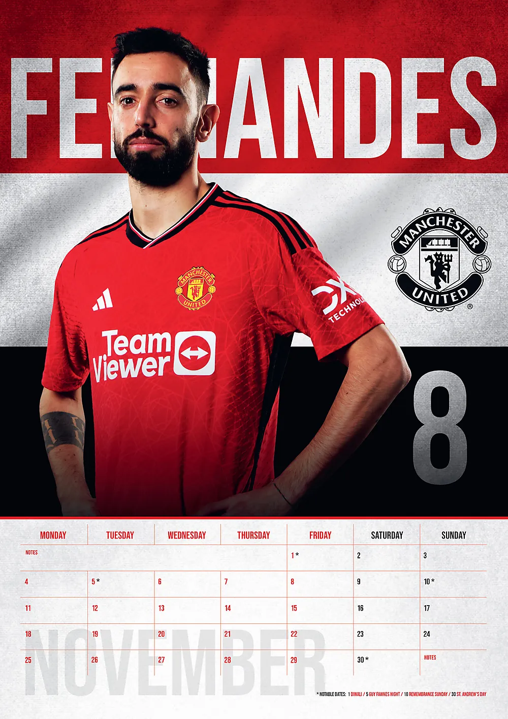Veggkalender Manchester United FC A3