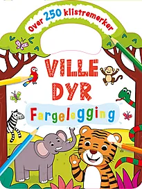 Malebok ville dyr m/250 stickers