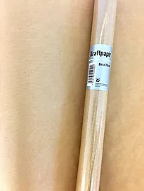 Kraftpapir 8M ensfarget ribbet brun