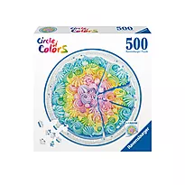 Puslespill 500 Circle Col. Rainbow Cake