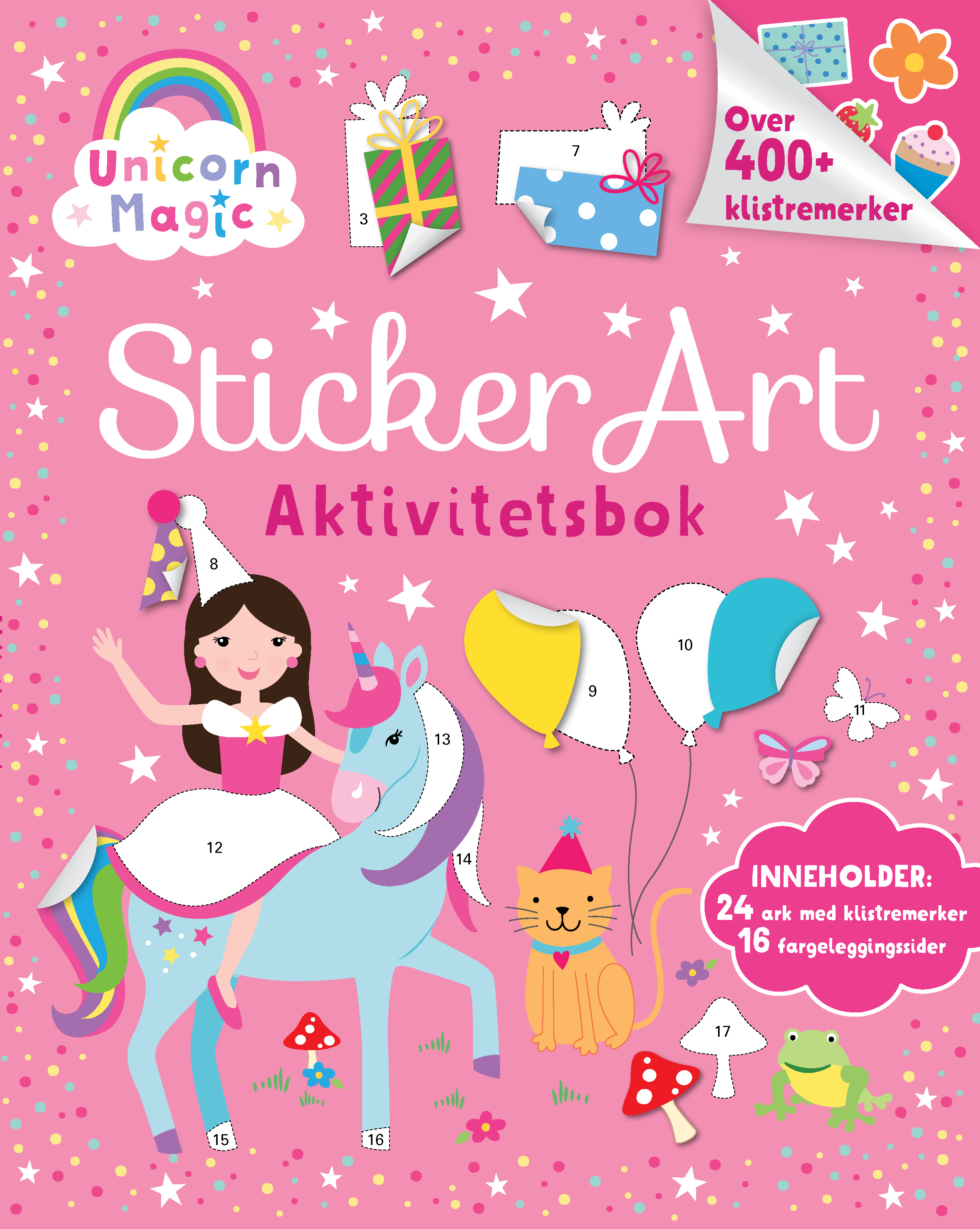 Aktivitetsbok m/400 stikcers rosa