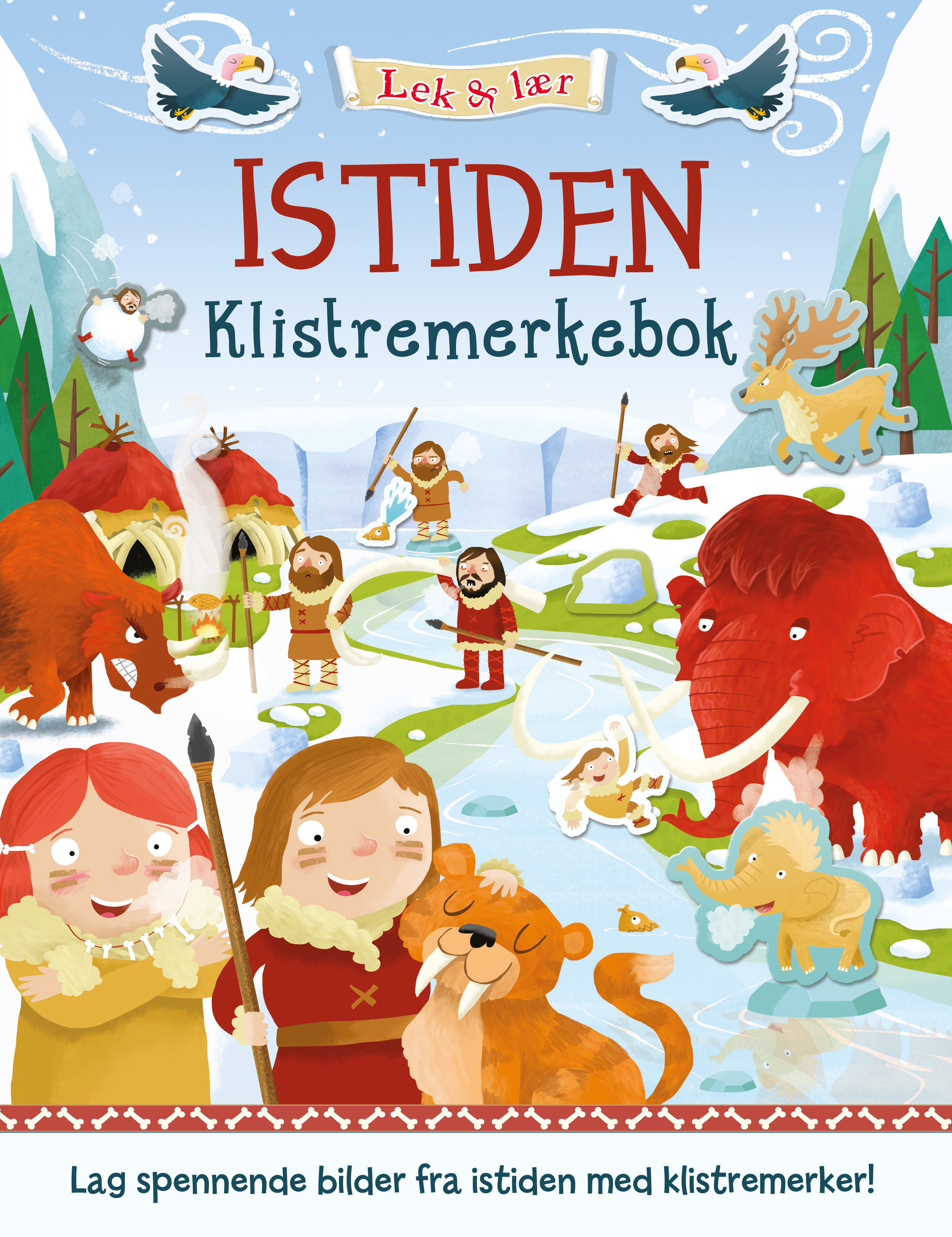 Aktivitetsbok istiden lek&amp;lær m/stickers