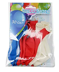 Ballonger standard 10pk rød/hvit/blå
