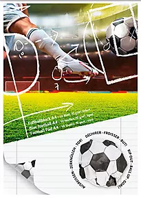 Skriveblokk A4 linjert Football