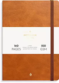 Notatbok BURDE Deluxe A5 cognac