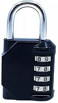 Hengelås 8 cm sort