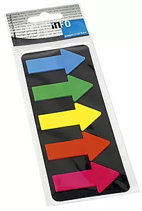 Bokmerke INFO Big Arrow 25x45mm ass.