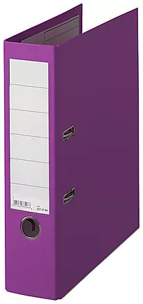 Brevordner 80mm A4 med skinne lilla