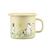 Kopp Mummi emalje I engen 2,5dl beige
