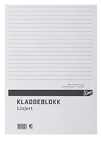 Kladdeblokk EMO A4 60g 100 blad linjer