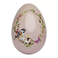 Påskeegg vintage rosa krans metall rosa