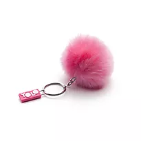 Nøkkelring pompong rosa