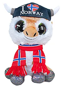 Bamse Lumo Rudolf I love Norway 14 cm