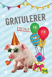 Kort doble gratulerer med dagen