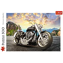 Puslespill 500 Svart motorsykkel