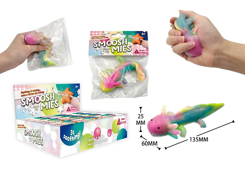Fidget squshy sticky axolotl