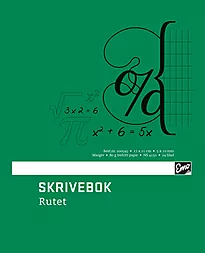 Skrivebok EMO 17x21cm 80g 24bl 5x10rutet