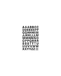 Etikett HERMA bokstav 10mm A-Z sort