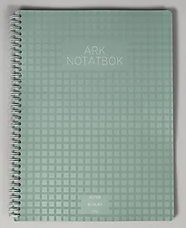 Spiralhefte ARK A4 70g 80bl rut. mintgrø