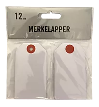 Merkelapper kraft 12 pk hvit