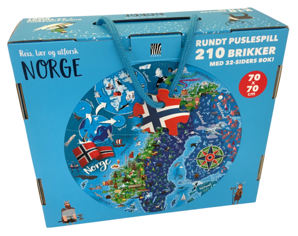 Bok og puslespill- Norge (210brikker)