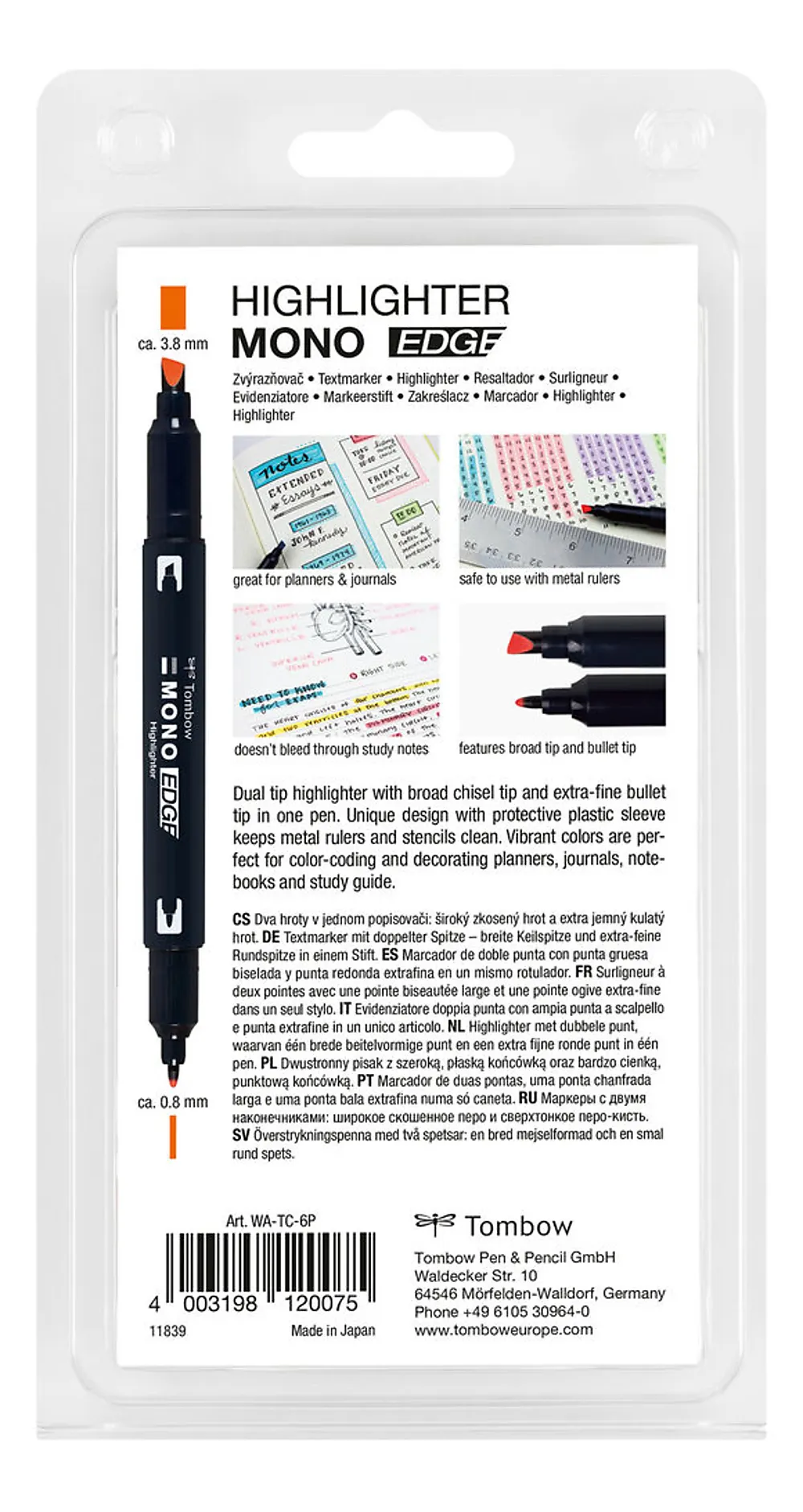 Markeringspenn Tombow sett assortert (6)