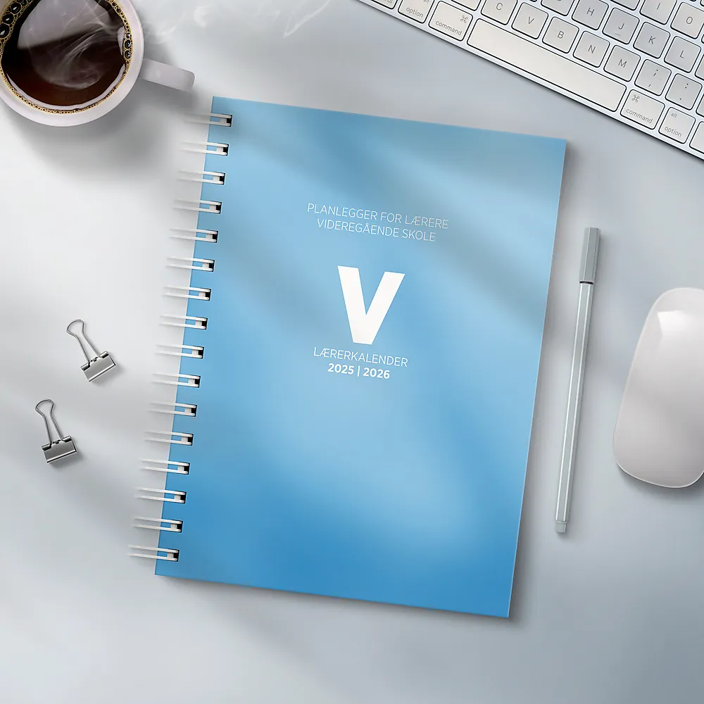 Lærerkalender A5 vg skole blå