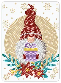 Perlekunst julebilde 13x18cm 4 ass