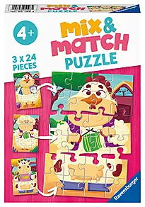 Puslespill 3x24 Mix&Match Bondegårdvenn