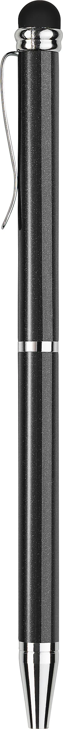 Kulepenn BURDE m/stylus metallic sort