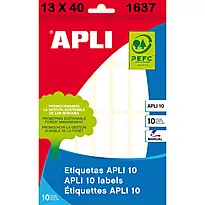 Etikett APLI manuell 13x40mm hvit (280)
