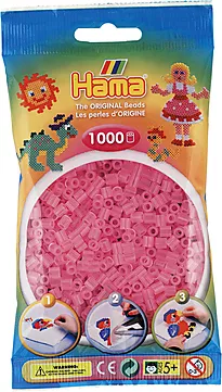 Perler Hama Midi 1000 stk rosa klar