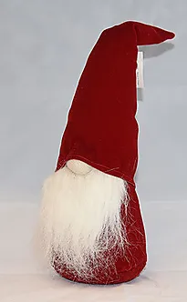 Nesenisse fløyel 35cm rød