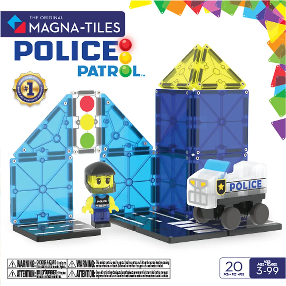 Byggesett MAGNA-TILES Police Patrol (20)