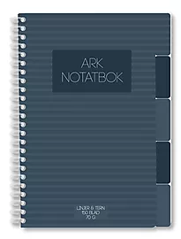 Notatbok ARK A4 5 index 150 bl mørk blå