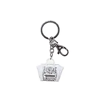 Nøkkelring bag charm veske sølv