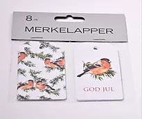 Merkelapper dompap hvit kraft 8pk 2ass