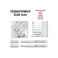 Tegnetusj Marvy 0,03 mm sort