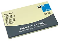 Notislapper INFO 75x125mm gul 100 ark