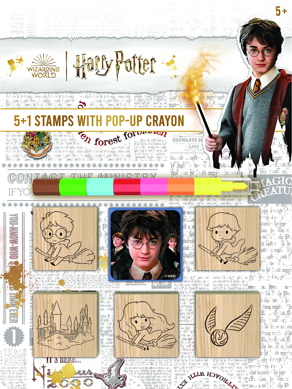 Stempler Harry Potter 5 stk + fargestift