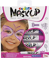 Ansiktsmaling Carioca prinsesse 3pk