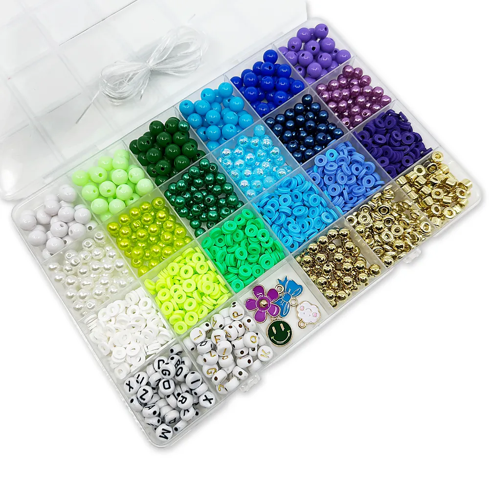 Perleboks 21x13,5 /1200 perler blå/grønn