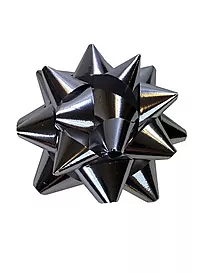 Rosett Ø9cm metallic sølv